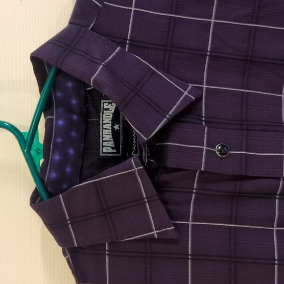 Vintage Panhandle | Long Sleeve Button Down | Purple | Black Pearl Snaps | EUC - Picture 4 of 6